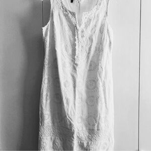 Talbots Elegant White Sleeveless Dress